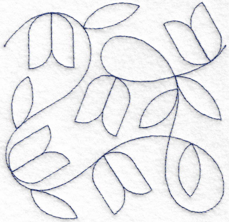 Tulips Edge to Edge Quilt Block