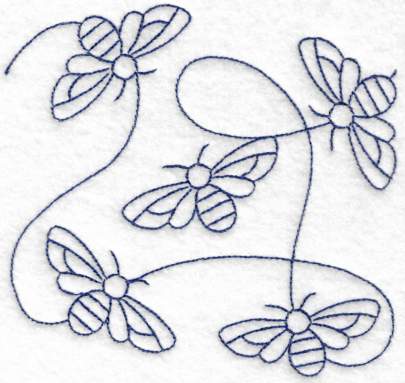 Bee Edge To Edge Quilt Block