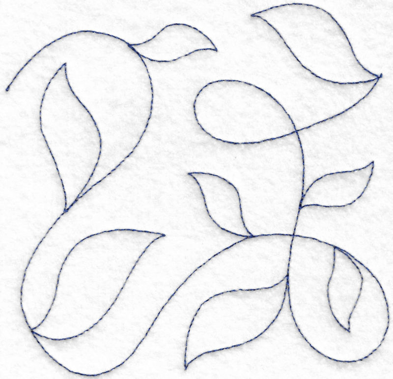 Leaf End To End Quilt Block