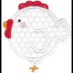 Round Rooster Applique