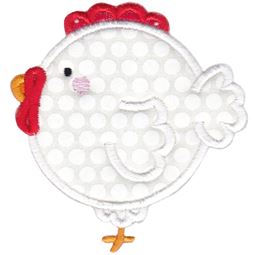 Round Rooster Applique