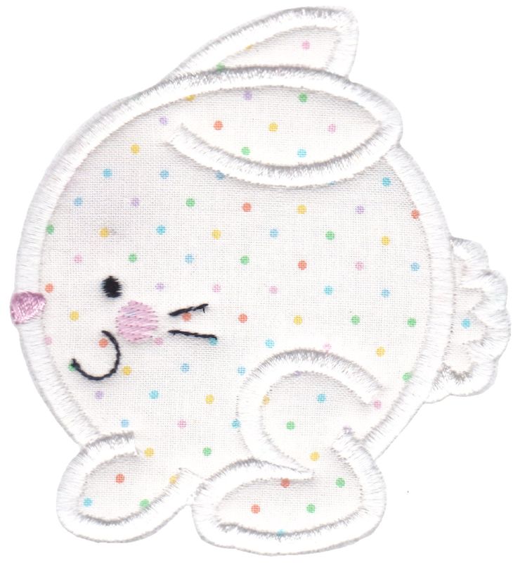 Round Bunny Applique