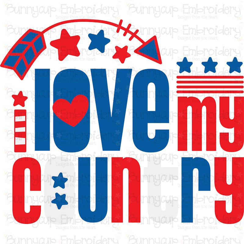 I Love My Country SVG