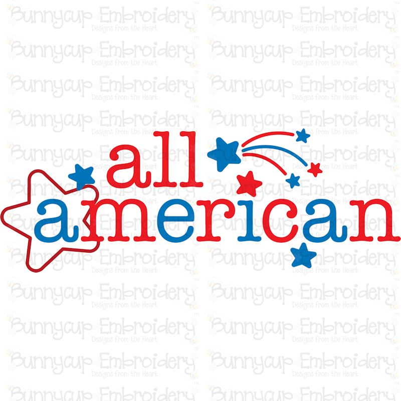 All American Word Art SVG