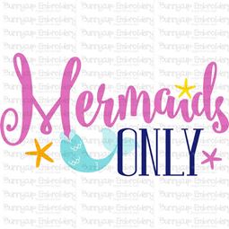 Mermaids Only SVG