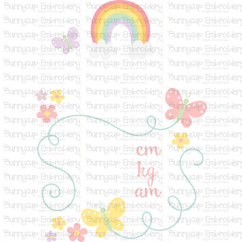 Rainbow Birth Announcement Metric am SVG