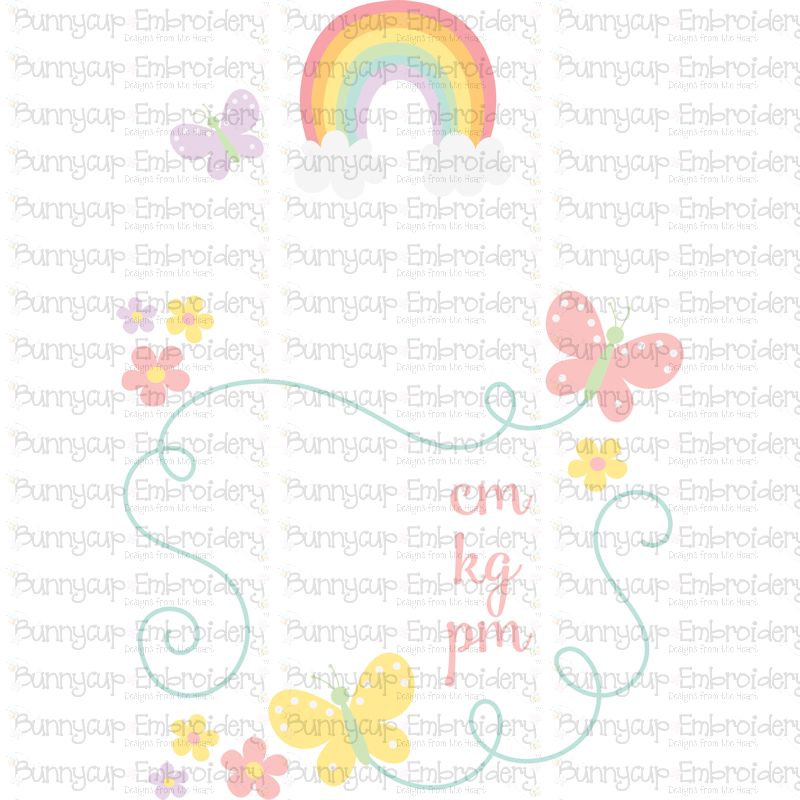 Rainbow Birth Announcement Metric pm SVG