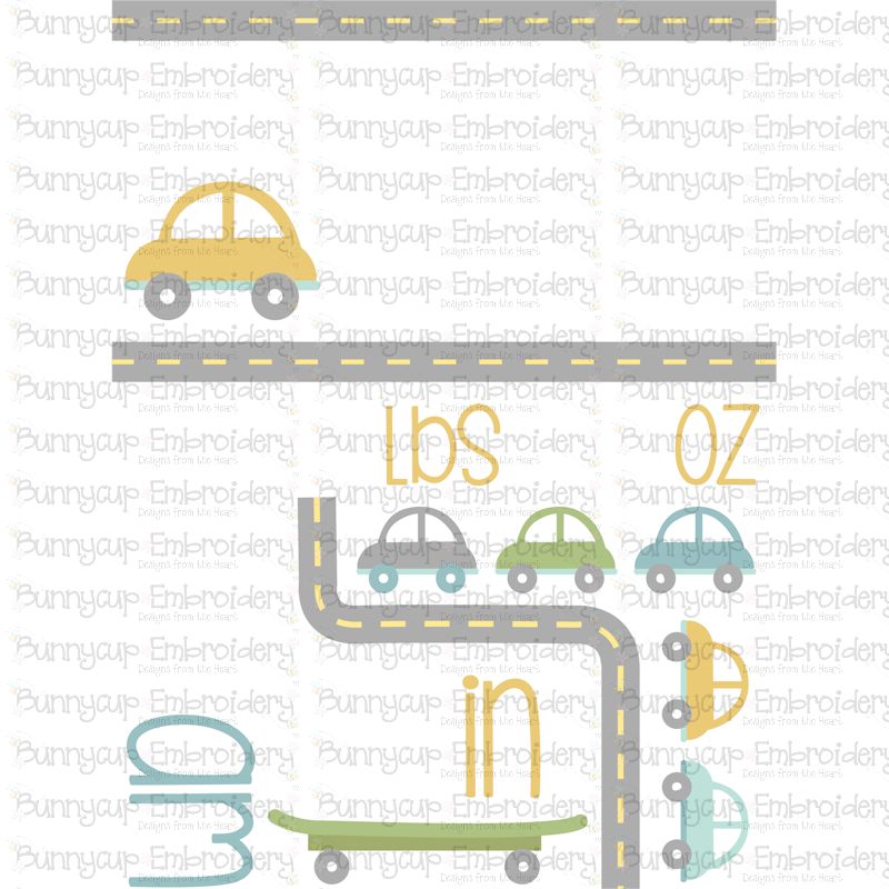 Car Birth Announcement US am SVG