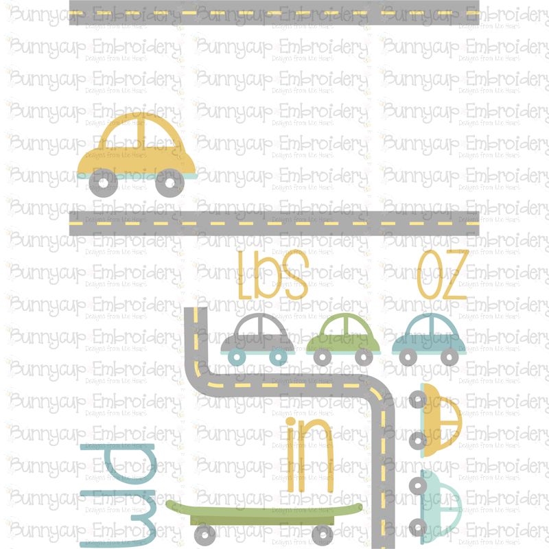 Car Birth Announcement US pm SVG