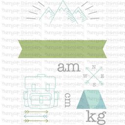 Camping Birth Announcement Metric am SVG
