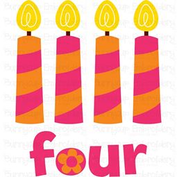 Four Candles SVG