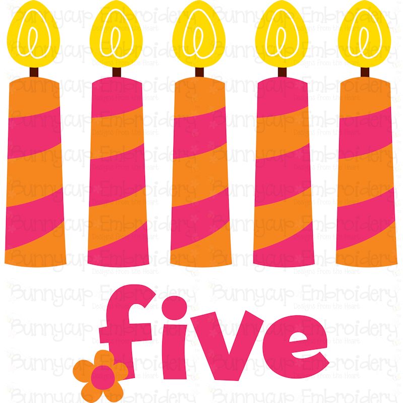 Five Candles SVG