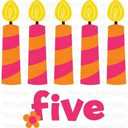Five Candles SVG