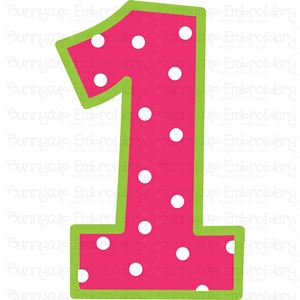 Birthday Number 1 SVG - Bunnycup SVG