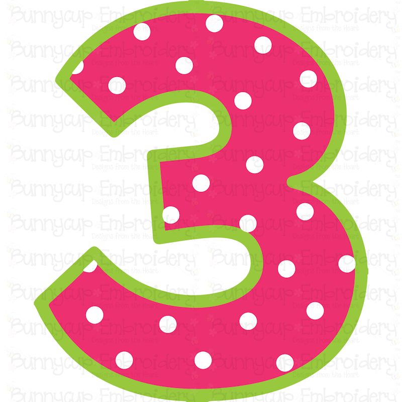 Birthday Number 3 SVG