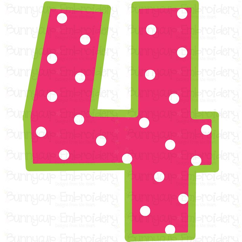 Birthday Number 4 SVG