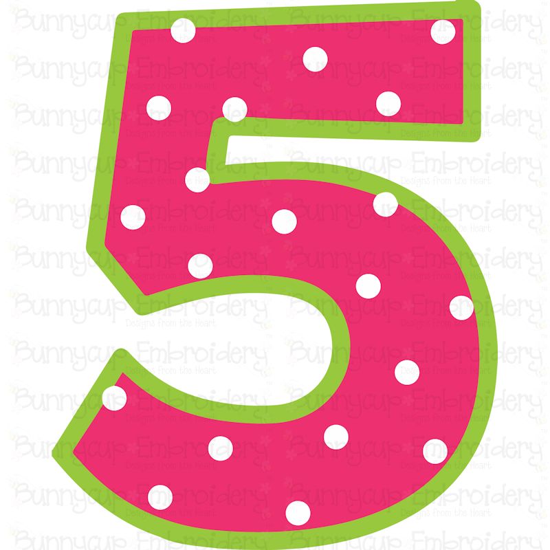 Birthday Number 5 SVG
