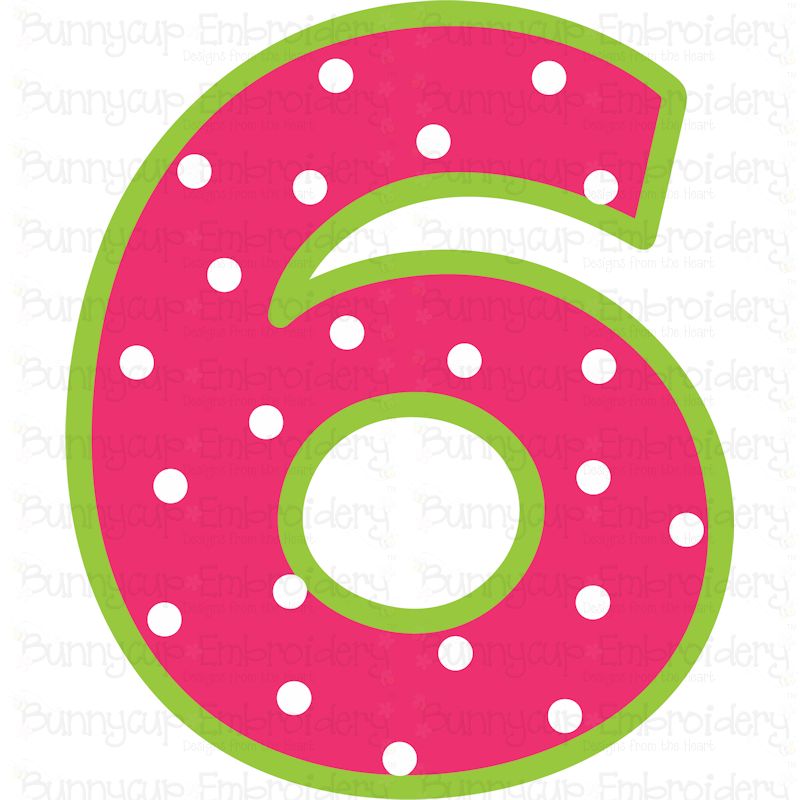 Birthday Number 6 SVG