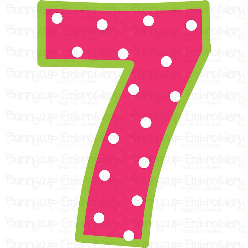 Birthday Number 7 SVG