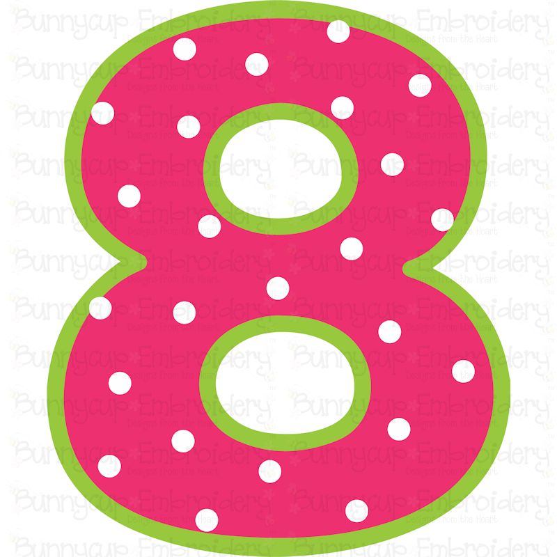 Birthday Number 8 SVG