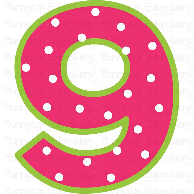 Birthday Number 9 SVG
