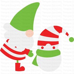 Gnome and Snowman SVG