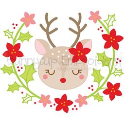 Reindeer Laurel SVG