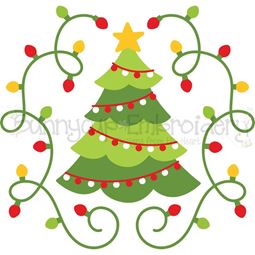 Christmas Tree Laurel SVG