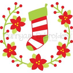 Christmas Stocking Laurel SVG