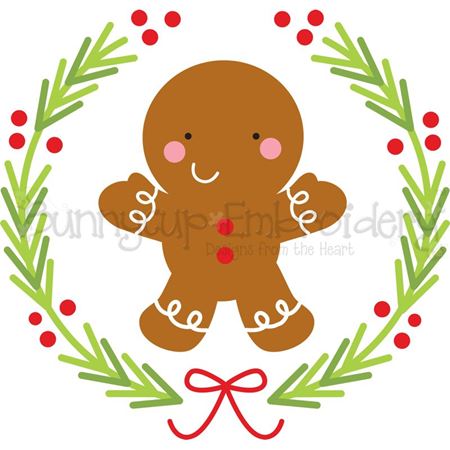 Gingerbread Man Laurel SVG