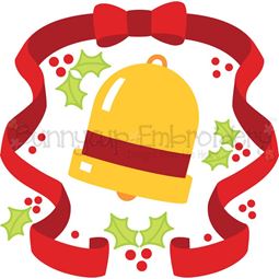 Christmas Bell Laurel SVG