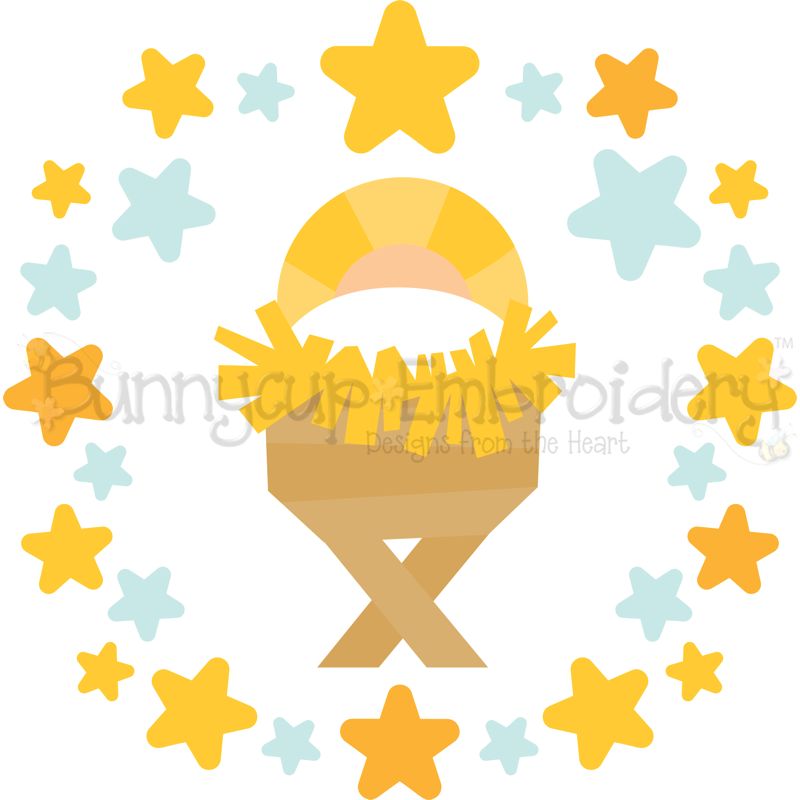 Baby Jesus Laurel SVG