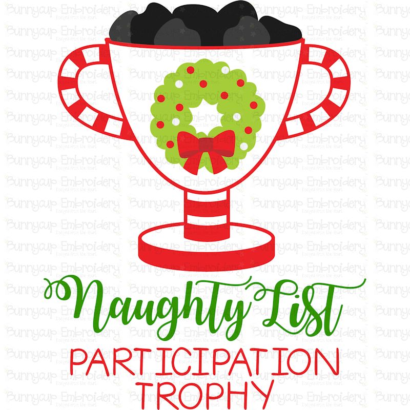 Naughty List Participation Trophy SVG