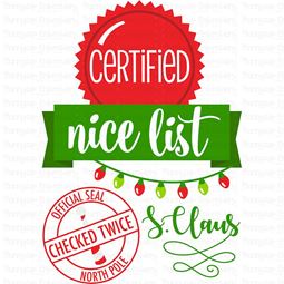 Certified Nice List SVG