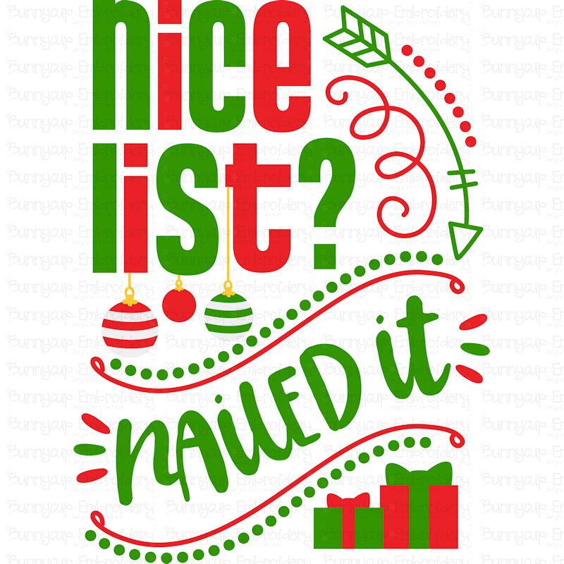 Nice List Nailed It SVG