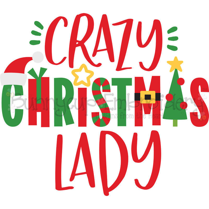 Crazy Christmas Lady SVG