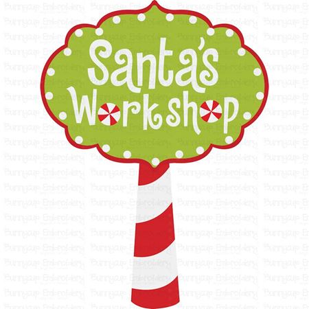 Santa's Workshop Sign SVG