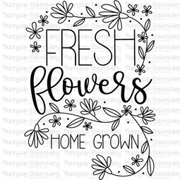 Fresh Flowers Home Grown SVG