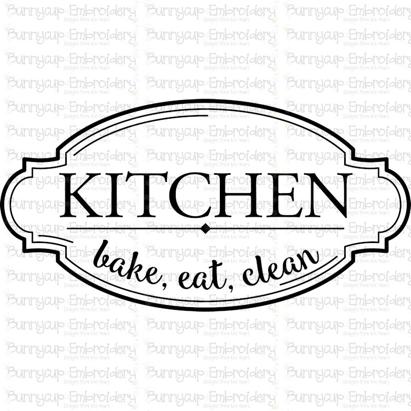 Kitchen Bake Eat Clean SVG