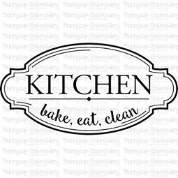 Kitchen Bake Eat Clean SVG