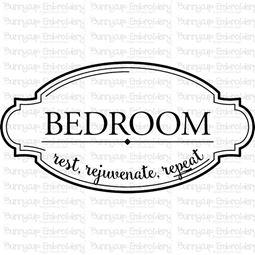 Bedroom Rest Rejuvenate Repeat SVG