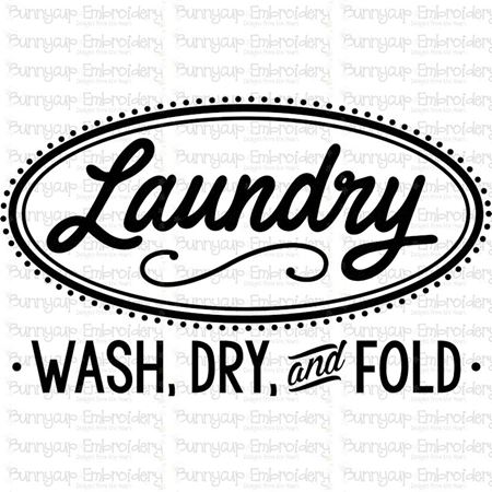 Retro Laundry Wash Fold And Dry SVG