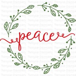 Peace Wreath SVG