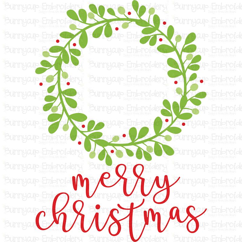 Merry Christmas Wreath SVG