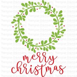 Merry Christmas Wreath SVG