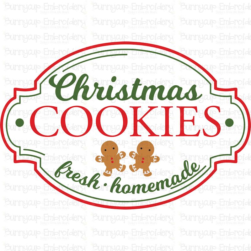 Christmas Cookies Fresh Homemade SVG