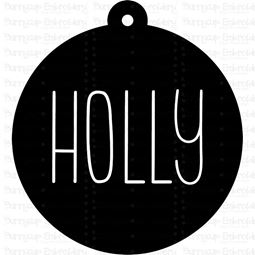 Holly Farmhouse Christmas Gift Tag SVG