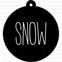 Snow Farmhouse Christmas Gift Tag SVG