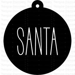 Santa Farmhouse Christmas Gift Tag SVG