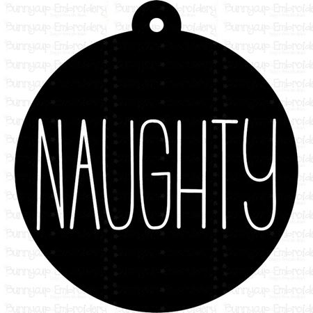 Naughty Farmhouse Christmas Gift Tag SVG
